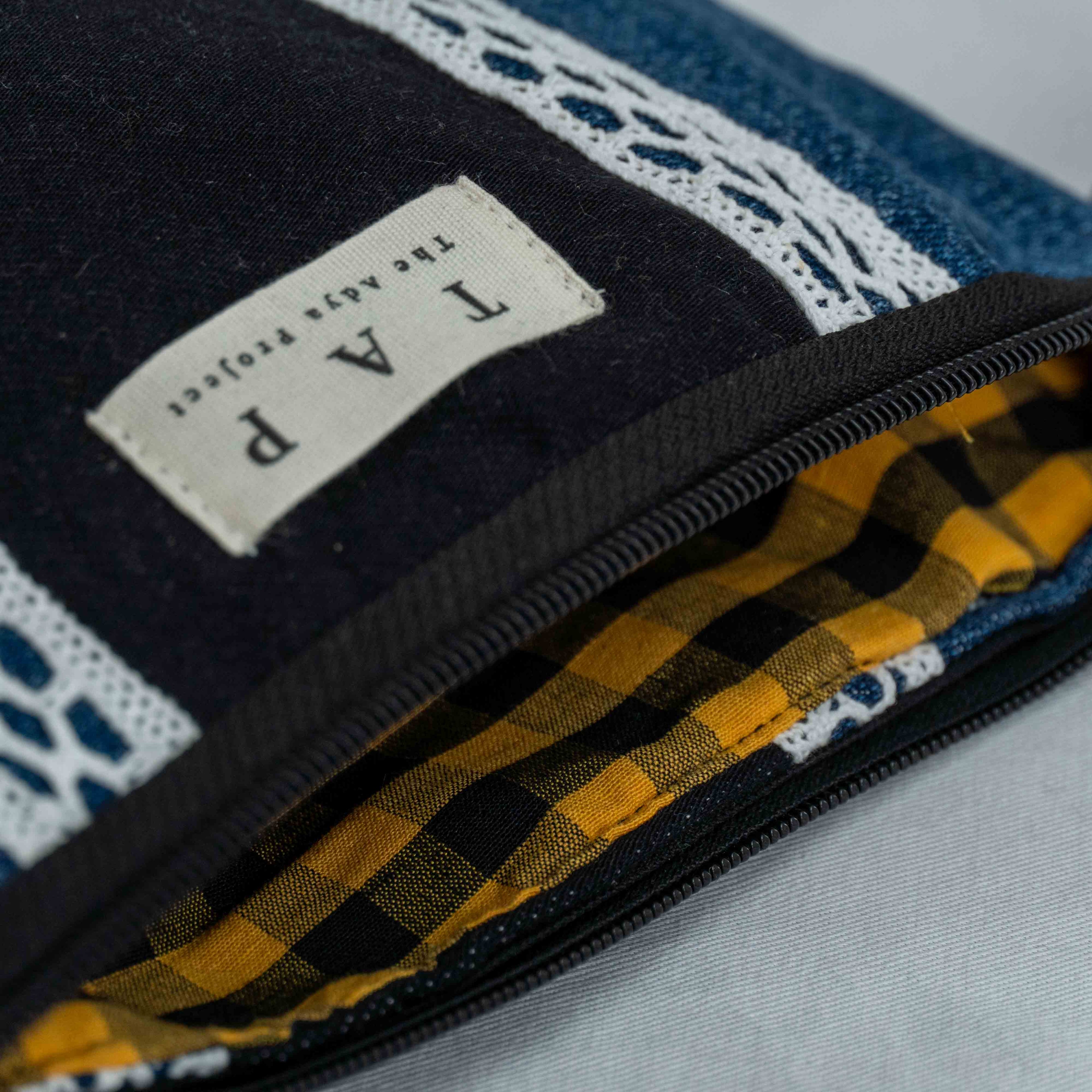 Denim Lace Utility Pouch - Chandigarh First