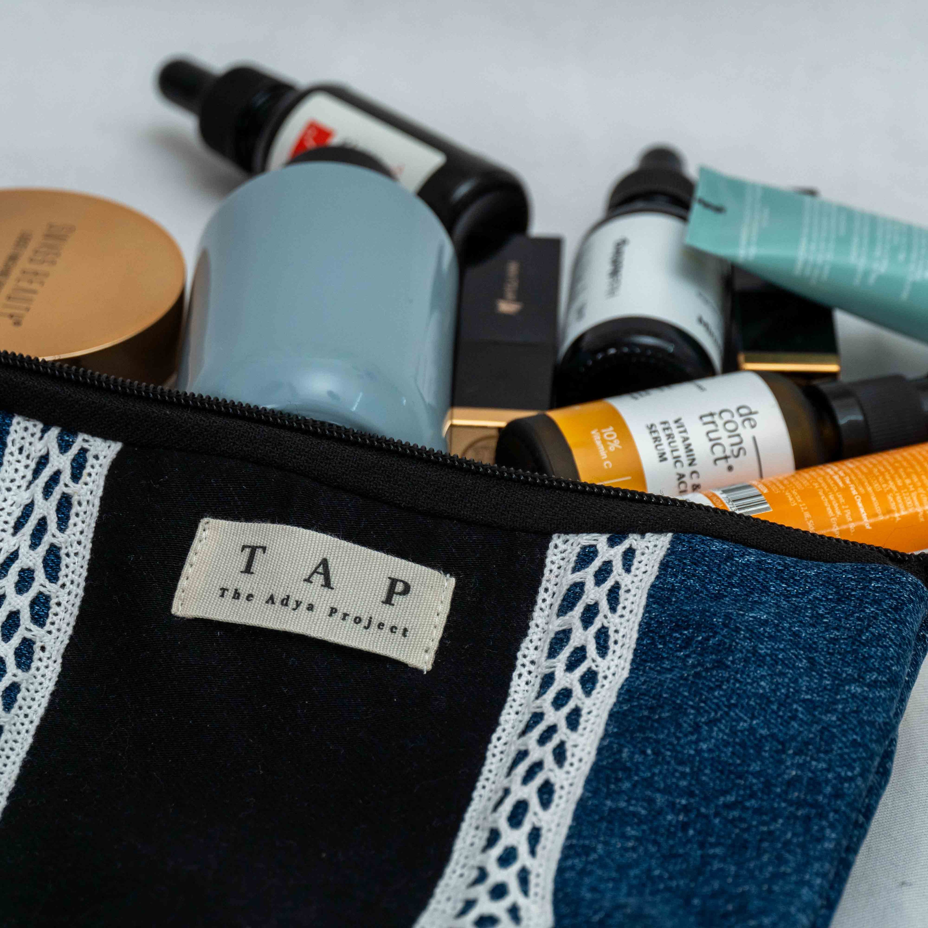 Denim Lace Utility Pouch - Chandigarh First