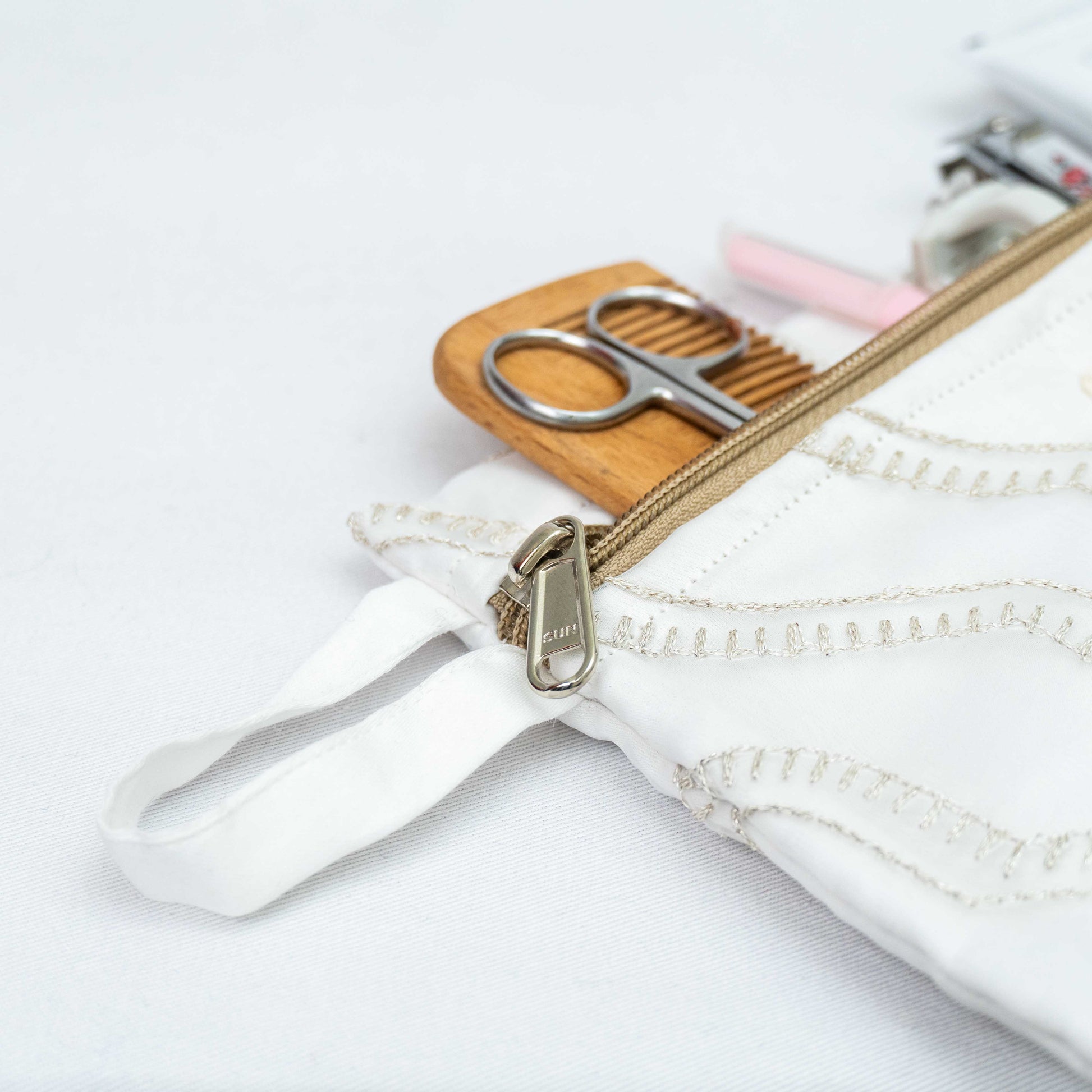 Luxe Gold Bloom Pouch - Chandigarh First