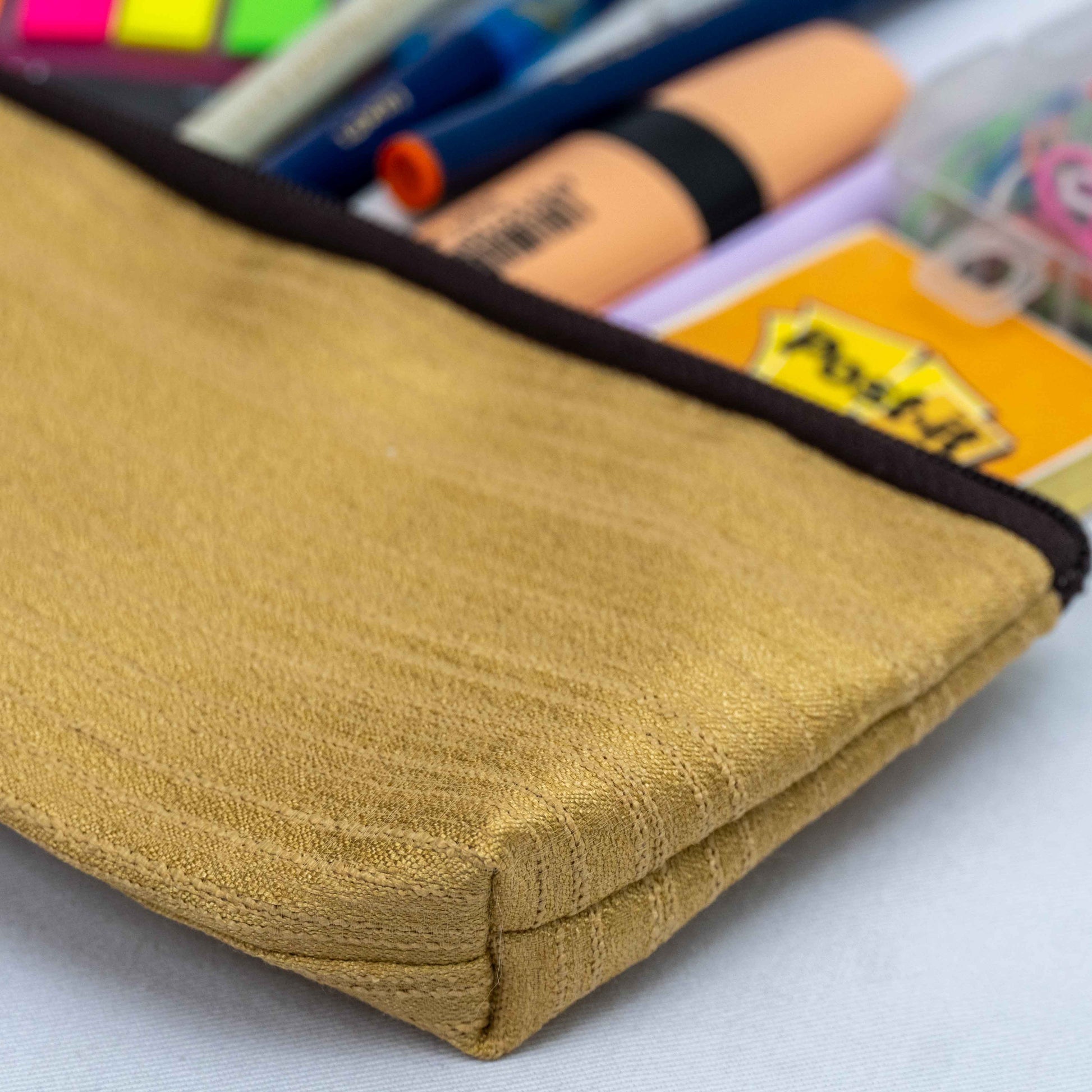 Luminous Gold Stationery Pouch