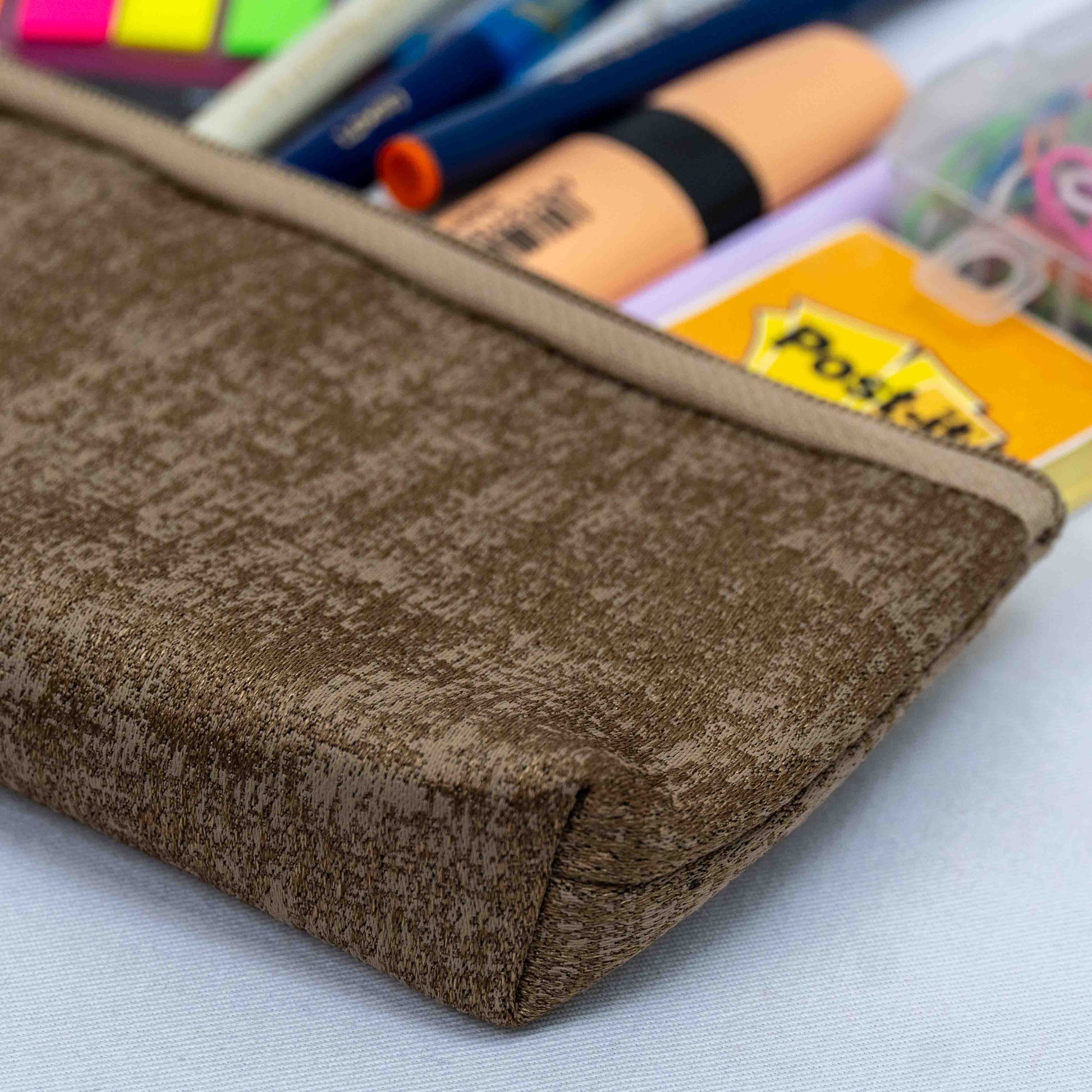 Cocoa Clay Stationery Pouch