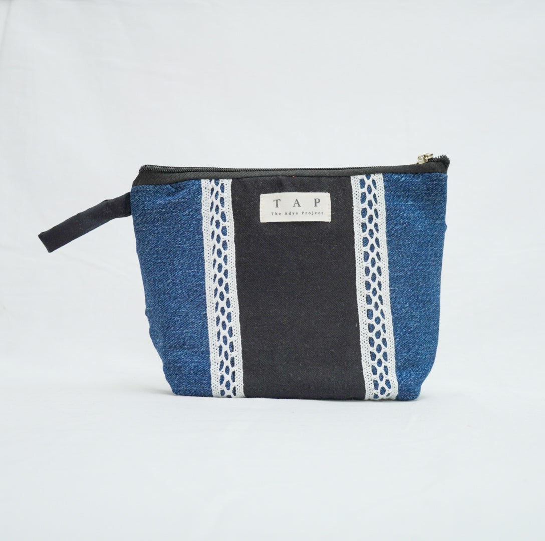 Denim Lace Utility Pouch - Chandigarh First